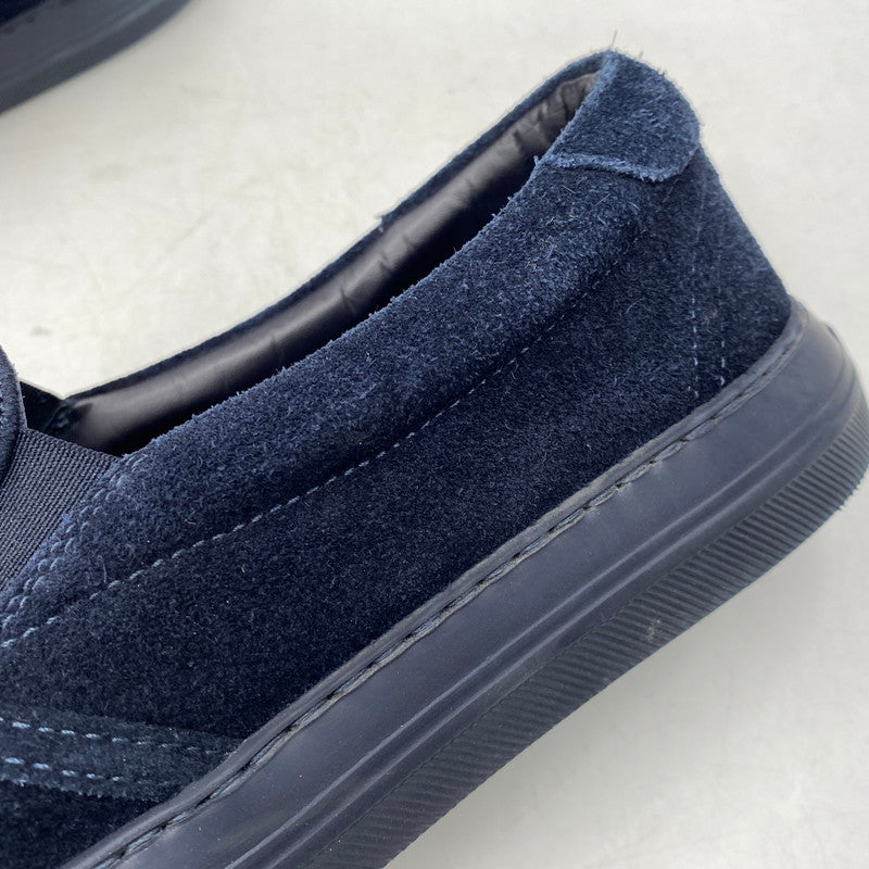 【中古品】【メンズ】 MONCLER モンクレール SUEDE SLIP-ON スウェード スリッポン シューズ 靴 164-261025-cs-07-izu サイズ：42 カラー：ネイビー 万代Net店
