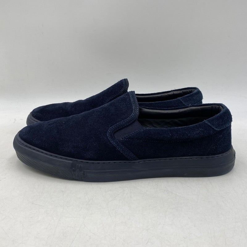 【中古品】【メンズ】 MONCLER モンクレール SUEDE SLIP-ON スウェード スリッポン シューズ 靴 164-261025-cs-07-izu サイズ：42 カラー：ネイビー 万代Net店