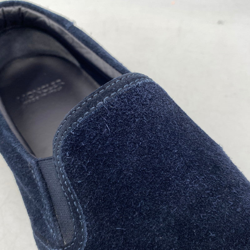 【中古品】【メンズ】 MONCLER モンクレール SUEDE SLIP-ON スウェード スリッポン シューズ 靴 164-261025-cs-07-izu サイズ：42 カラー：ネイビー 万代Net店
