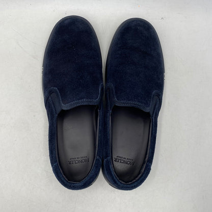 【中古品】【メンズ】 MONCLER モンクレール SUEDE SLIP-ON スウェード スリッポン シューズ 靴 164-261025-cs-07-izu サイズ：42 カラー：ネイビー 万代Net店