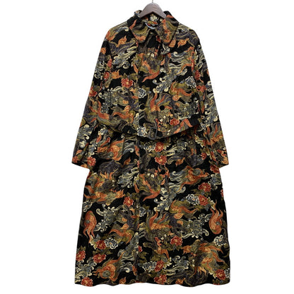 【中古美品】【メンズ】 BLACK SIGN ブラック サイン BSSJ-26411 26SS 1930S JAPANESE LION ジャパニーズ ライオン & PEONY HITMAN COAT ピオニー・ヒットマン コート 145-261024-ya-21-izu サイズ：42 カラー：マルチ 万代Net店