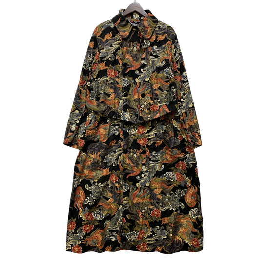 【中古美品】【メンズ】 BLACK SIGN ブラック サイン BSSJ-26411 26SS 1930S JAPANESE LION ジャパニーズ ライオン & PEONY HITMAN COAT ピオニー・ヒットマン コート 145-261024-ya-21-izu サイズ：42 カラー：マルチ 万代Net店