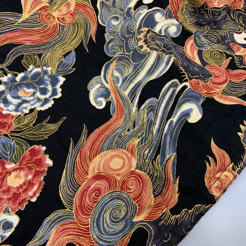 【中古美品】【メンズ】 BLACK SIGN ブラック サイン BSSJ-26411 26SS 1930S JAPANESE LION ジャパニーズ ライオン & PEONY HITMAN COAT ピオニー・ヒットマン コート 145-261024-ya-21-izu サイズ：42 カラー：マルチ 万代Net店