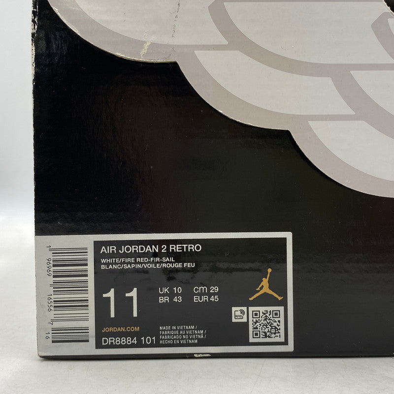 【中古品】【メンズ】 NIKE ナイキ DR8884-101 AIR JORDAN 2 RETRO エア ジョーダン ツー レトロ スニーカー シューズ 靴 160-261025-cs-04-izu サイズ：29cm カラー：WHITE/FIRE RED-FIR-SAIL 万代Net店