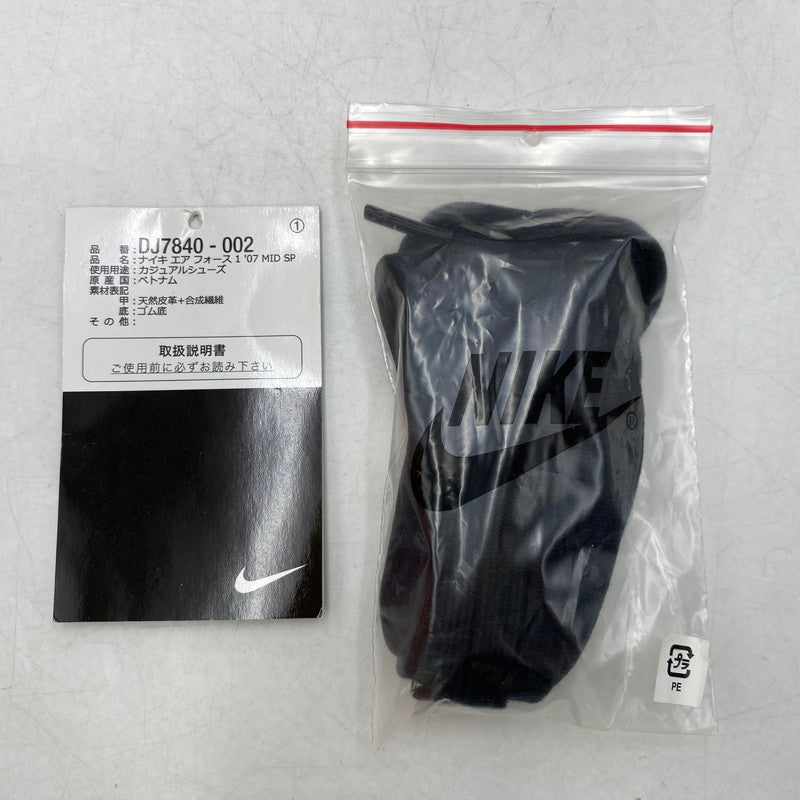 【中古品】【メンズ/レディース】 NIKE ナイキ×STUSSY ステューシー DJ7840-002 AIR FORCE 1 MID エア フォース ワン ミッド スニーカー シューズ 靴 160-261025-cs-03-izu サイズ：26cm カラー：BLACK/BLACK-WHITE 万代Net店
