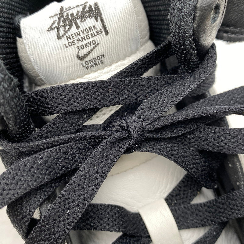 【中古品】【メンズ/レディース】 NIKE ナイキ×STUSSY ステューシー DJ7840-002 AIR FORCE 1 MID エア フォース ワン ミッド スニーカー シューズ 靴 160-261025-cs-03-izu サイズ：26cm カラー：BLACK/BLACK-WHITE 万代Net店