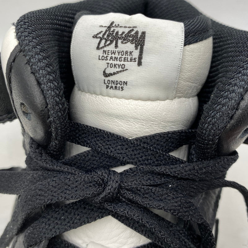 【中古品】【メンズ/レディース】 NIKE ナイキ×STUSSY ステューシー DJ7840-002 AIR FORCE 1 MID エア フォース ワン ミッド スニーカー シューズ 靴 160-261025-cs-03-izu サイズ：26cm カラー：BLACK/BLACK-WHITE 万代Net店
