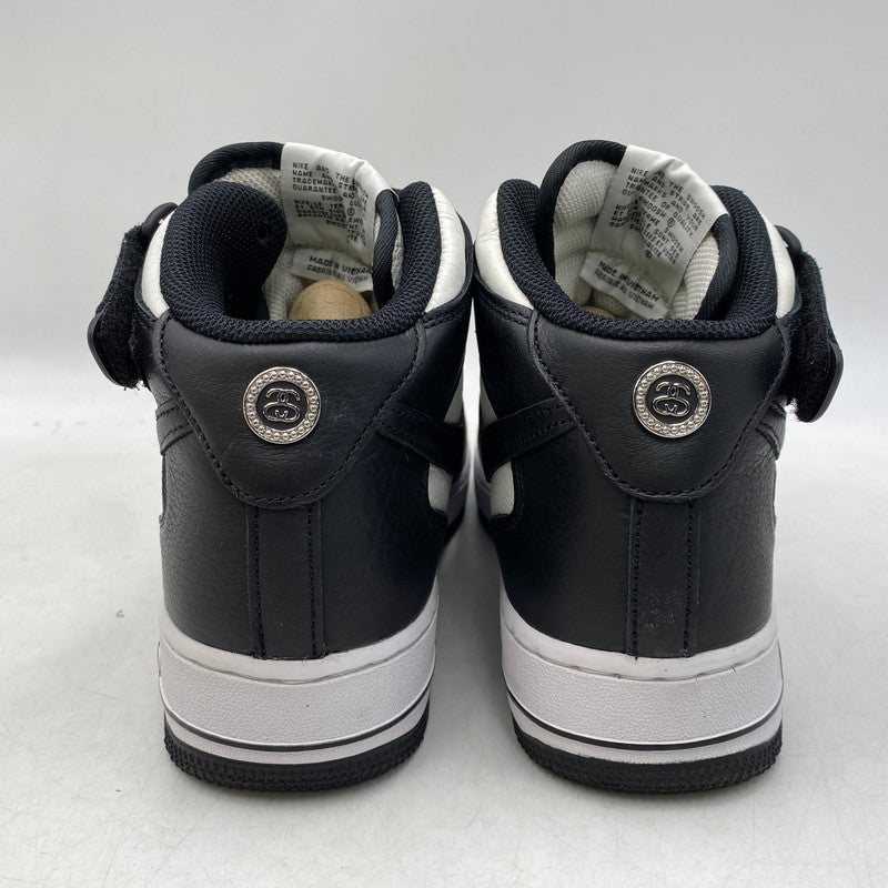 【中古品】【メンズ/レディース】 NIKE ナイキ×STUSSY ステューシー DJ7840-002 AIR FORCE 1 MID エア フォース ワン ミッド スニーカー シューズ 靴 160-261025-cs-03-izu サイズ：26cm カラー：BLACK/BLACK-WHITE 万代Net店