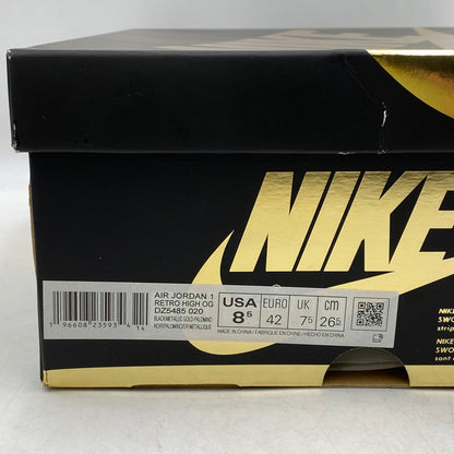 【中古品】【メンズ】 NIKE ナイキ DZ5485-020 AIR JORDAN 1 RETRO HIGH OG エア ジョーダン ワン レトロ ハイ オリジナル スニーカー シューズ 靴 160-261025-cs-02-izu サイズ：26.5cm カラー：BLACK/METALLIC GOLD-PALOMINO 万代Net店