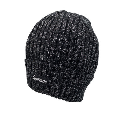 【中古美品】【メンズ/レディース】 SUPREME シュプリーム 25SS OVERDYED BEANIE オーバーダイド ビーニー 帽子 185-261025-cs-10-izu サイズ：ONE SIZE カラー：ブラック×メタリック 万代Net店