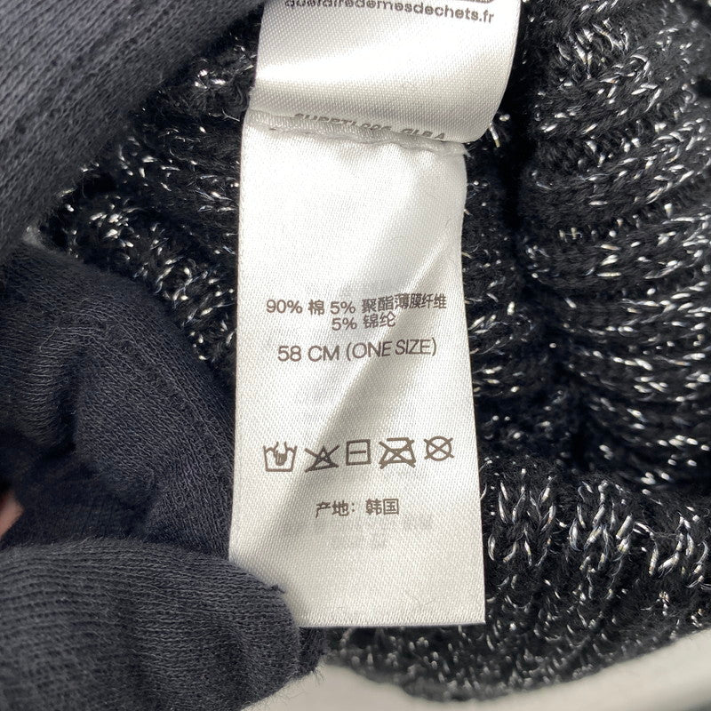 【中古美品】【メンズ/レディース】 SUPREME シュプリーム 25SS OVERDYED BEANIE オーバーダイド ビーニー 帽子 185-261025-cs-10-izu サイズ：ONE SIZE カラー：ブラック×メタリック 万代Net店