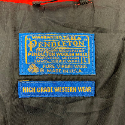 【中古品】【メンズ】 PENDLETON ペンドルトン 80-90S HIGH GRADE WESTERN WEAR JACKET ハイグレード ウエスタンウェア ジャケット アウター 146-261025-yn-15-izu サイズ：L カラー：レッド 万代Net店
