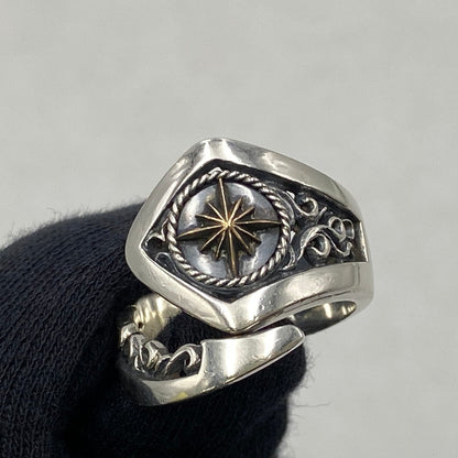 【中古品】【メンズ】 SAAD サード 925 SUN SYMBOL SNAKE RING サン シンボル スネーク リング 指輪 アクセサリー 191-261025-cs-16-izu カラー：シルバー 万代Net店