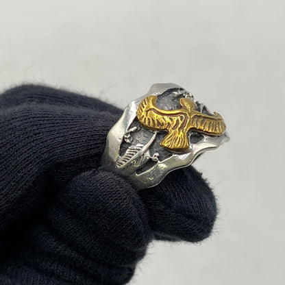 【中古品】【メンズ】 USED 925 EAGLE RING イーグル リング 指輪 アクセサリー 192-261025-cs-17-izu カラー：シルバー 万代Net店