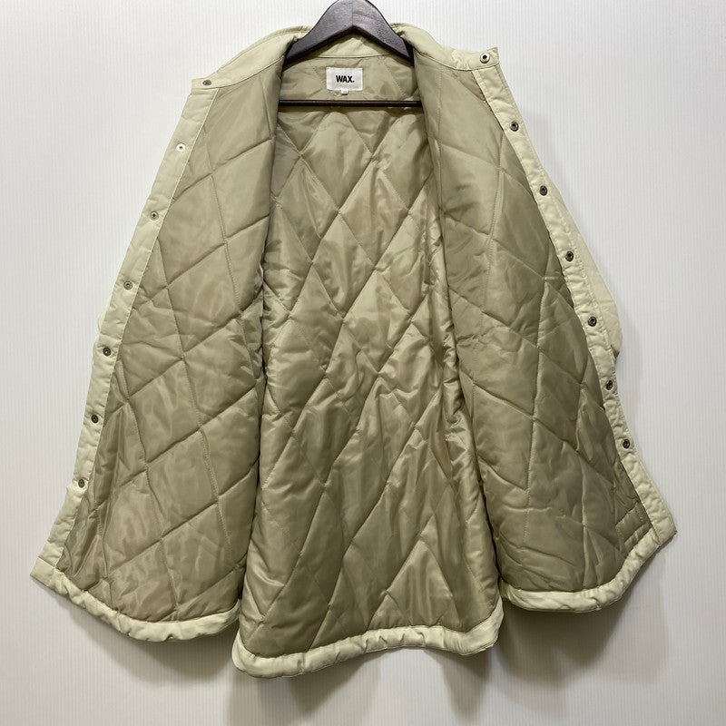 【中古品】【メンズ】 WAX ワックス WX-0297 QUILTED LINED SHIRTS JACKET キルテッド ラインド シャツ ジャケット アウター 142-261026-ya-02-izu サイズ：M カラー：クリーム 万代Net店