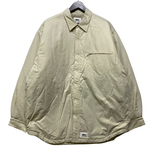 【中古美品】【メンズ】 WAX ワックス WX-0297 QUILTED LINED SHIRTS JACKET キルテッド ラインド シャツ ジャケット アウター 142-261026-ya-01-izu サイズ：L カラー：クリーム 万代Net店