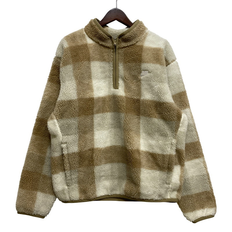 【中古品】【メンズ】 NIKE ナイキ FZ0898-247 CLUB SSNL WN HZ JKT ハーフジップ ジャケット アウター 148-261030-kh-07-izu サイズ：L カラー：ベージュ×ホワイト 万代Net店