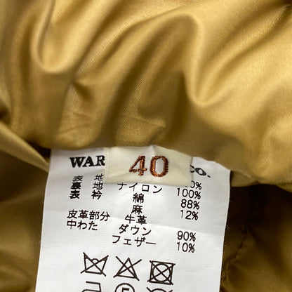 【中古品】【メンズ】 WAREHOUSE ウエアハウス LOT 2127 DUCK DOWN JACKET ダック ダウン ジャケット アウター 145-261026-ya-03-izu サイズ：40 カラー：オリーブ 万代Net店