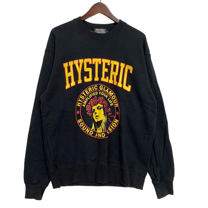 【中古品】【メンズ】 HYSTERIC GLAMOUR ヒステリックグラマー 02241CS01 HG ACADEMY SWEAT アカデミー スウェット トップス 140-261027-yn-02-izu サイズ：L カラー：ブラック 万代Net店
