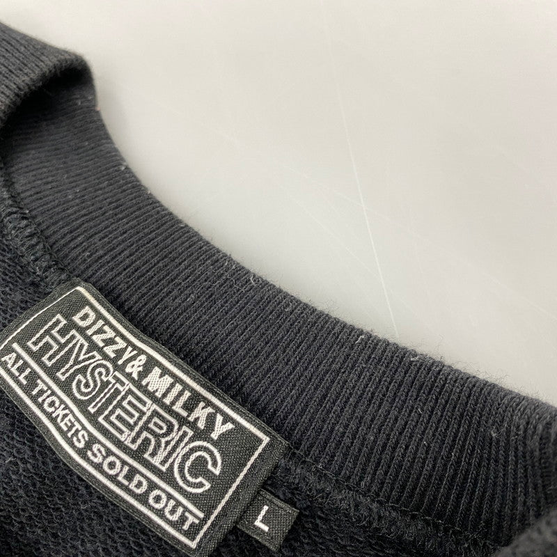 【中古品】【メンズ】 HYSTERIC GLAMOUR ヒステリックグラマー 02241CS01 HG ACADEMY SWEAT アカデミー スウェット トップス 140-261027-yn-02-izu サイズ：L カラー：ブラック 万代Net店