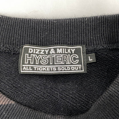 【中古品】【メンズ】 HYSTERIC GLAMOUR ヒステリックグラマー 02241CS01 HG ACADEMY SWEAT アカデミー スウェット トップス 140-261027-yn-02-izu サイズ：L カラー：ブラック 万代Net店
