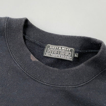 【中古品】【メンズ】 HYSTERIC GLAMOUR ヒステリックグラマー 02241CS01 HG ACADEMY SWEAT アカデミー スウェット トップス 140-261027-yn-02-izu サイズ：L カラー：ブラック 万代Net店