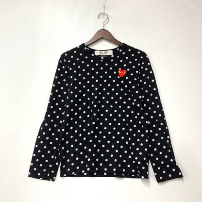 【中古品】【メンズ】 PLAY COMME DES GARCONS プレイコムデギャルソン AX-T166DOTS LONG SLEEVE T-SHIRT ロングスリーブ Tシャツ トップス 長袖 140-261027-ya-16-izu サイズ：XS カラー：ブラック 万代Net店