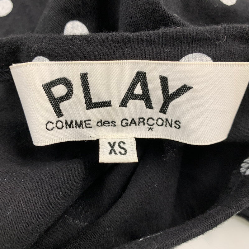 【中古品】【メンズ】 PLAY COMME DES GARCONS プレイコムデギャルソン AX-T166DOTS LONG SLEEVE T-SHIRT ロングスリーブ Tシャツ トップス 長袖 140-261027-ya-16-izu サイズ：XS カラー：ブラック 万代Net店