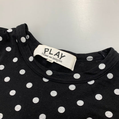 【中古品】【メンズ】 PLAY COMME DES GARCONS プレイコムデギャルソン AX-T166DOTS LONG SLEEVE T-SHIRT ロングスリーブ Tシャツ トップス 長袖 140-261027-ya-16-izu サイズ：XS カラー：ブラック 万代Net店