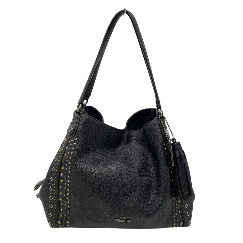 【中古品】【レディース】 COACH コーチ STUDZ HAND BAG スタッズ ハンド バッグ カバン 180-261027-kh-12-izu カラー：ブラック 万代Net店