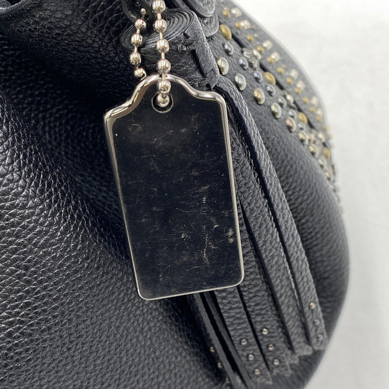 【中古品】【レディース】 COACH コーチ STUDZ HAND BAG スタッズ ハンド バッグ カバン 180-261027-kh-12-izu カラー：ブラック 万代Net店