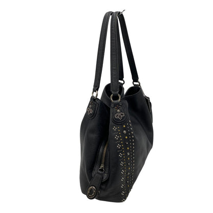 【中古品】【レディース】 COACH コーチ STUDZ HAND BAG スタッズ ハンド バッグ カバン 180-261027-kh-12-izu カラー：ブラック 万代Net店