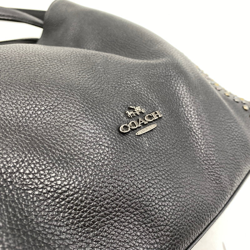 【中古品】【レディース】 COACH コーチ STUDZ HAND BAG スタッズ ハンド バッグ カバン 180-261027-kh-12-izu カラー：ブラック 万代Net店