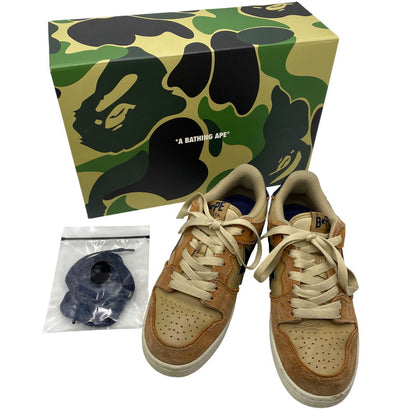 【中古品】【メンズ】 A BATHING APE アベイシングエイプ 1I70191009 BAPE SK8 STA #4 ベイプ スニーカー 靴 162-261027-kh-06-izu サイズ：26.5 カラー：ベージュ×ブラウン 万代Net店