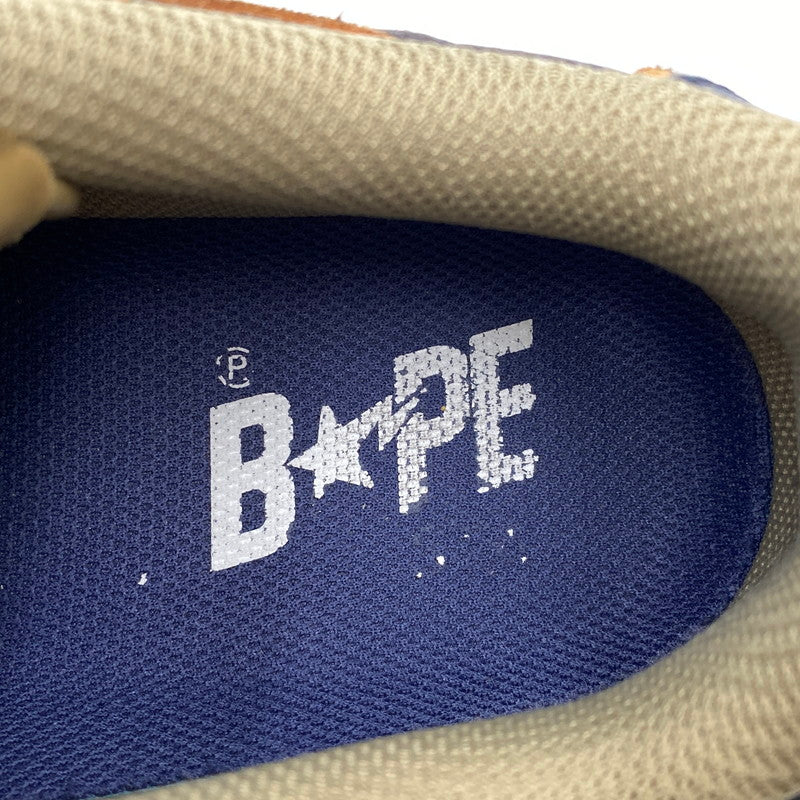 【中古品】【メンズ】 A BATHING APE アベイシングエイプ 1I70191009 BAPE SK8 STA #4 ベイプ スニーカー 靴 162-261027-kh-06-izu サイズ：26.5 カラー：ベージュ×ブラウン 万代Net店