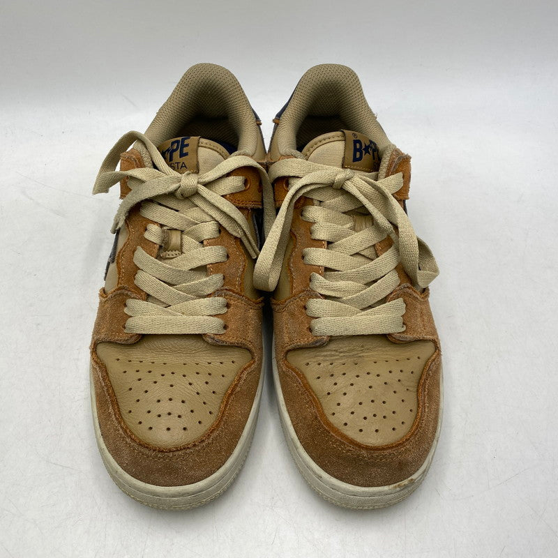 【中古品】【メンズ】 A BATHING APE アベイシングエイプ 1I70191009 BAPE SK8 STA #4 ベイプ スニーカー 靴 162-261027-kh-06-izu サイズ：26.5 カラー：ベージュ×ブラウン 万代Net店