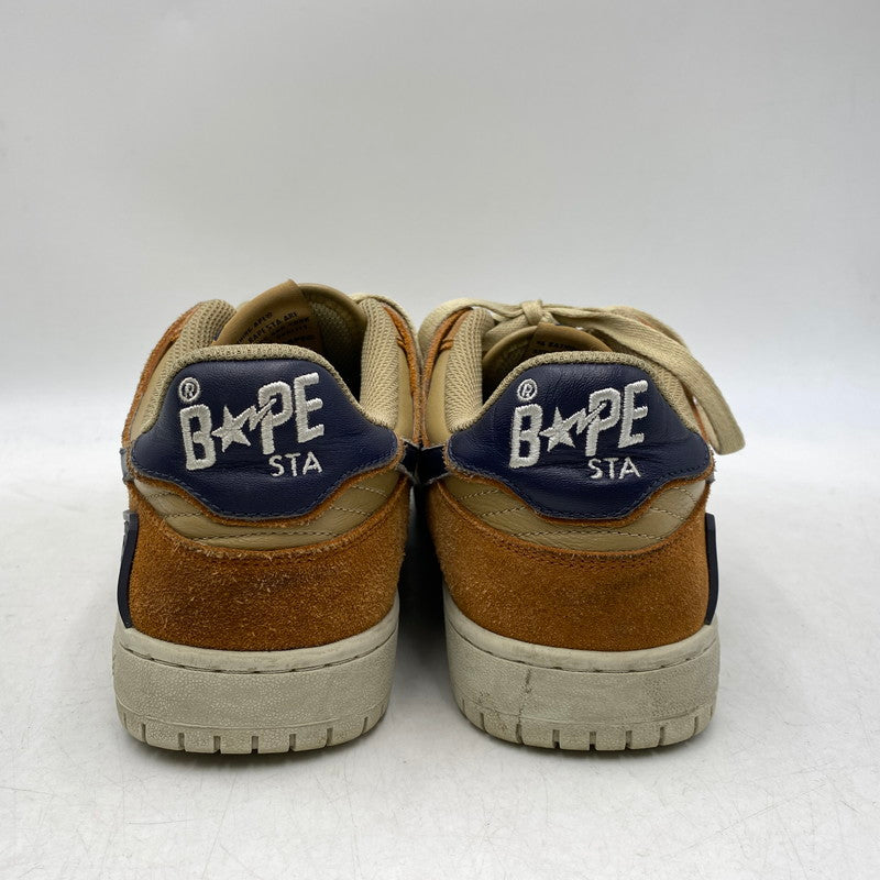 【中古品】【メンズ】 A BATHING APE アベイシングエイプ 1I70191009 BAPE SK8 STA #4 ベイプ スニーカー 靴 162-261027-kh-06-izu サイズ：26.5 カラー：ベージュ×ブラウン 万代Net店