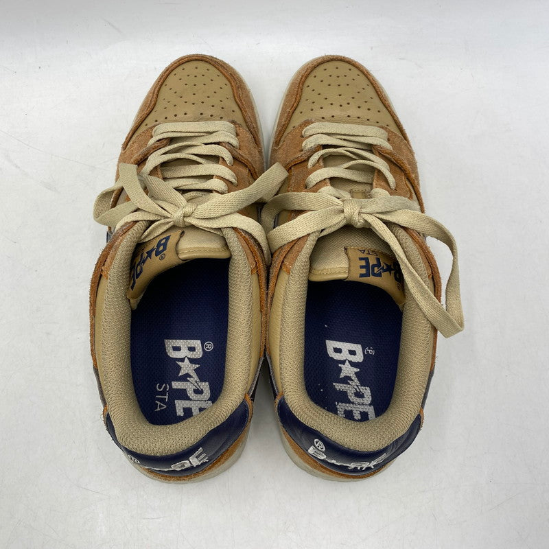【中古品】【メンズ】 A BATHING APE アベイシングエイプ 1I70191009 BAPE SK8 STA #4 ベイプ スニーカー 靴 162-261027-kh-06-izu サイズ：26.5 カラー：ベージュ×ブラウン 万代Net店