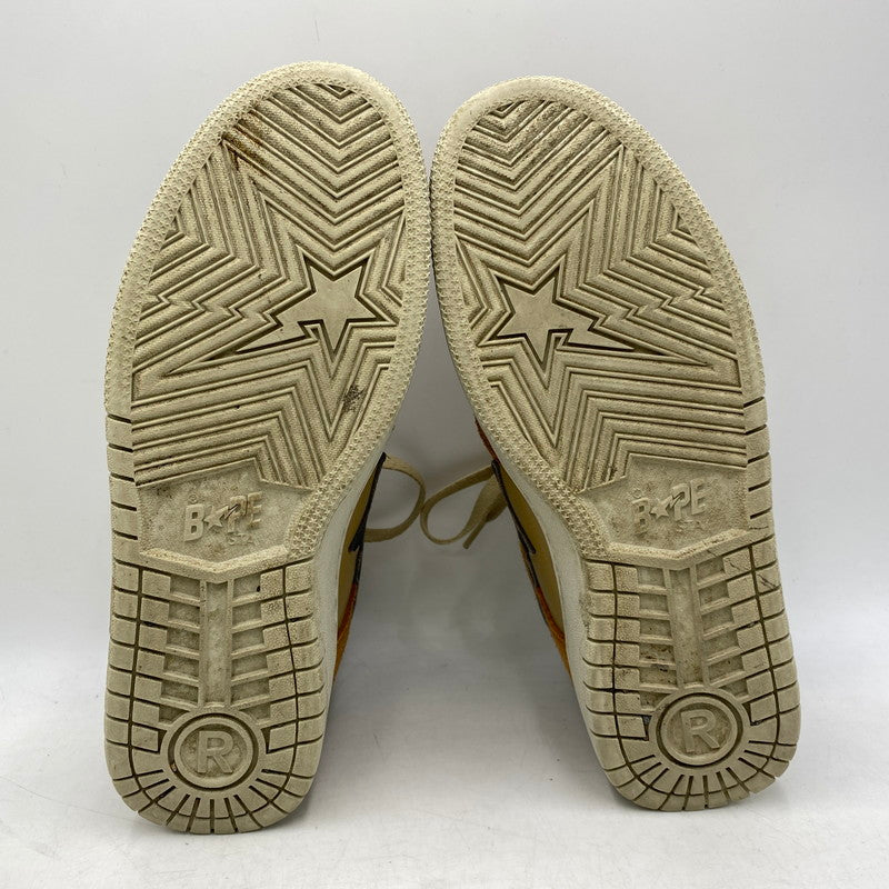 【中古品】【メンズ】 A BATHING APE アベイシングエイプ 1I70191009 BAPE SK8 STA #4 ベイプ スニーカー 靴 162-261027-kh-06-izu サイズ：26.5 カラー：ベージュ×ブラウン 万代Net店