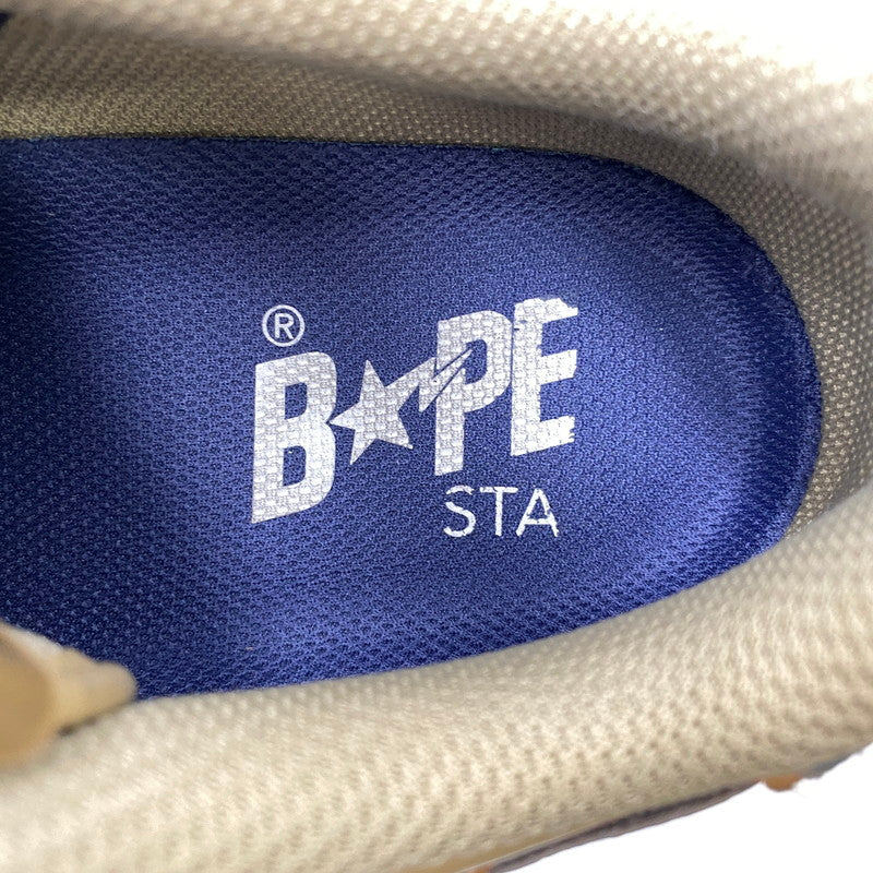 【中古品】【メンズ】 A BATHING APE アベイシングエイプ 1I70191009 BAPE SK8 STA #4 ベイプ スニーカー 靴 162-261027-kh-06-izu サイズ：26.5 カラー：ベージュ×ブラウン 万代Net店