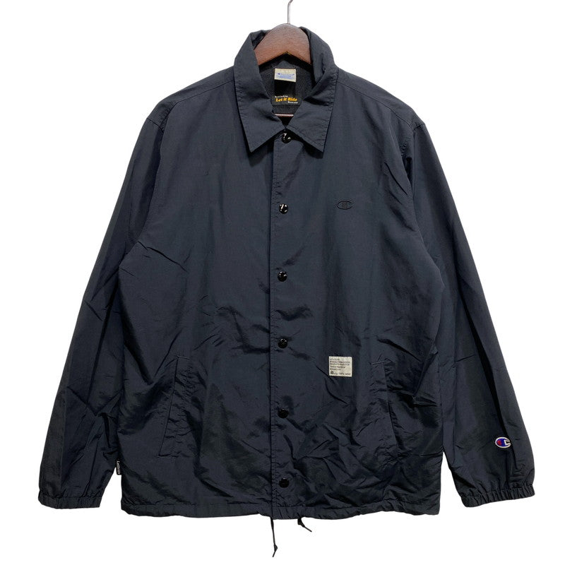 【中古品】【メンズ】 CHAMPION チャンピオン × LET IT RIDE レットイットライド C8-R613 COACH JACKET コーチ ジャケット アウター 142-261030-kh-09-izu サイズ：M カラー：ブラック 万代Net店