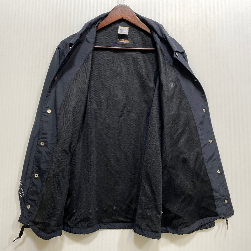 【中古品】【メンズ】 CHAMPION チャンピオン × LET IT RIDE レットイットライド C8-R613 COACH JACKET コーチ ジャケット アウター 142-261030-kh-09-izu サイズ：M カラー：ブラック 万代Net店