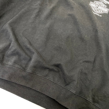 【中古品】【メンズ】 HARLEY DAVIDSON ハーレーダビッドソン c2018 SKULL WING HALF ZIP SWEAT スカル ウイング ハーフジップ スウェット トップス 145-261030-kh-08-izu サイズ：XL カラー：ブラック 万代Net店