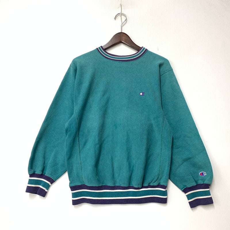 【中古品】【メンズ】 CHAMPION チャンピオン 90'S REVERSE WEAVE SWEATSHIRT リバースウィーブ スウェットシャツ トップス 長袖 146-261027-ya-11-izu サイズ：M カラー：ターコイズブルー 万代Net店