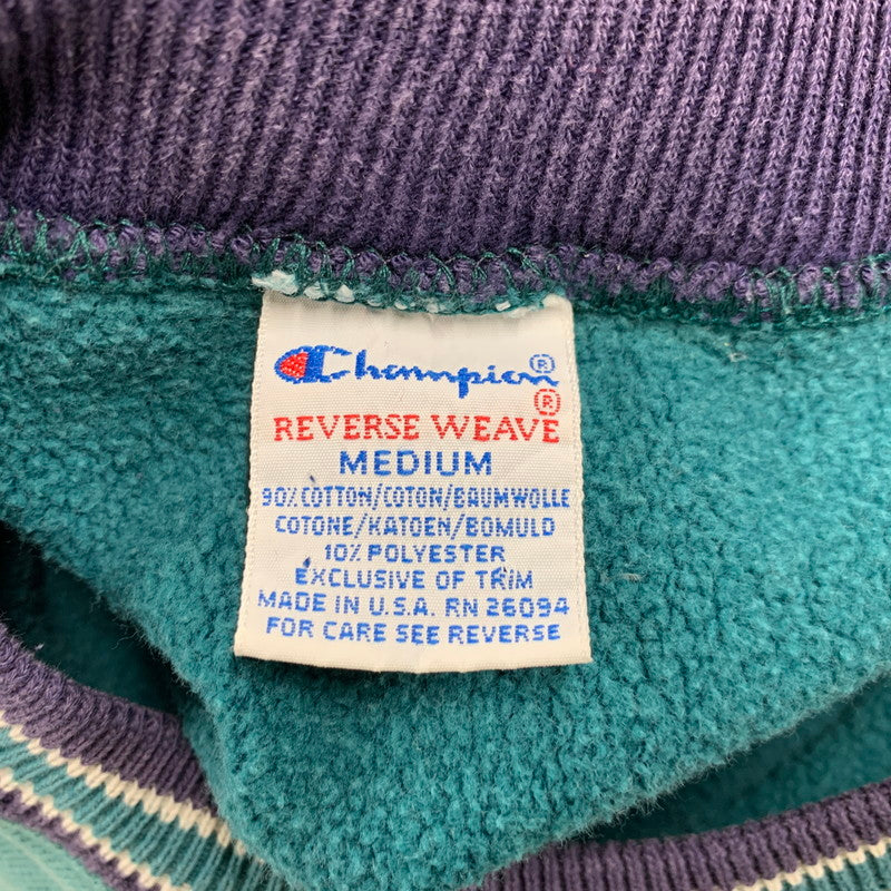 【中古品】【メンズ】 CHAMPION チャンピオン 90'S REVERSE WEAVE SWEATSHIRT リバースウィーブ スウェットシャツ トップス 長袖 146-261027-ya-11-izu サイズ：M カラー：ターコイズブルー 万代Net店