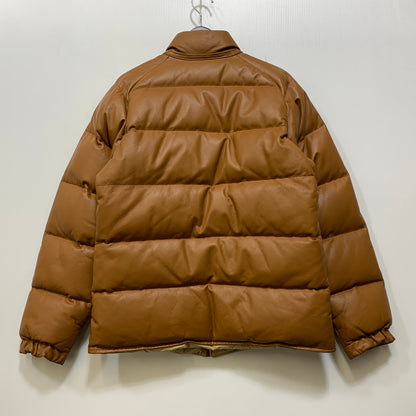 【中古品】【メンズ】 A BATHING APE アベイシングエイプ LEATHER CLASSIC DOWN JACKET レザー ダウン ジャケット アウター 142-261028-kh-11-izu サイズ：M カラー：ブラウン 万代Net店