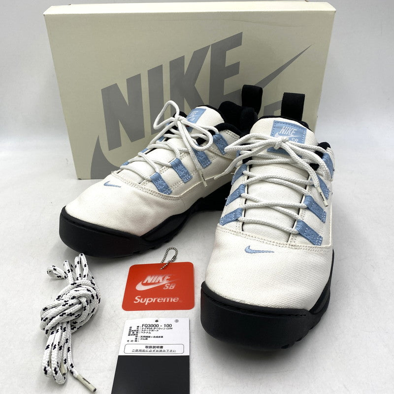 【中古品】【メンズ】 NIKE SB ナイキエスビー×SUPREME シュプリーム FQ3000-100 DARWIN LOW ダーウィン ロー スニーカー シューズ 靴 160-261028-cs-11-izu サイズ：28cm カラー：SAIL/BOARDER BLUE-BLACK 万代Net店