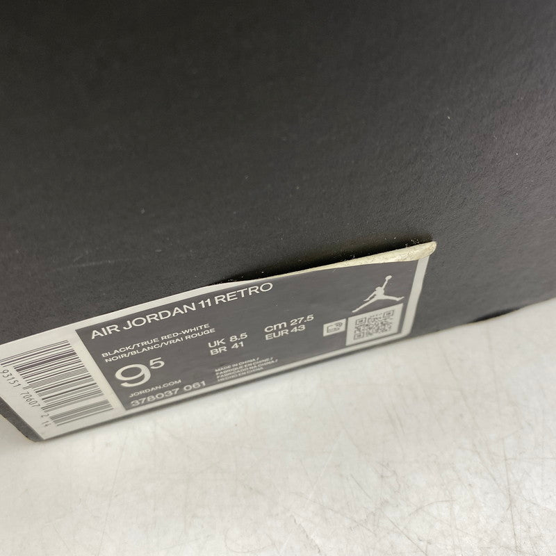 【中古品】【メンズ】 NIKE ナイキ 378037-061 AIR JORDAN 11 RETRO エア ジョーダン レトロ スニーカー シューズ 靴 160-261028-cs-15-izu サイズ：27.5cm カラー：BLACK/TRUE RED-WHITE 万代Net店