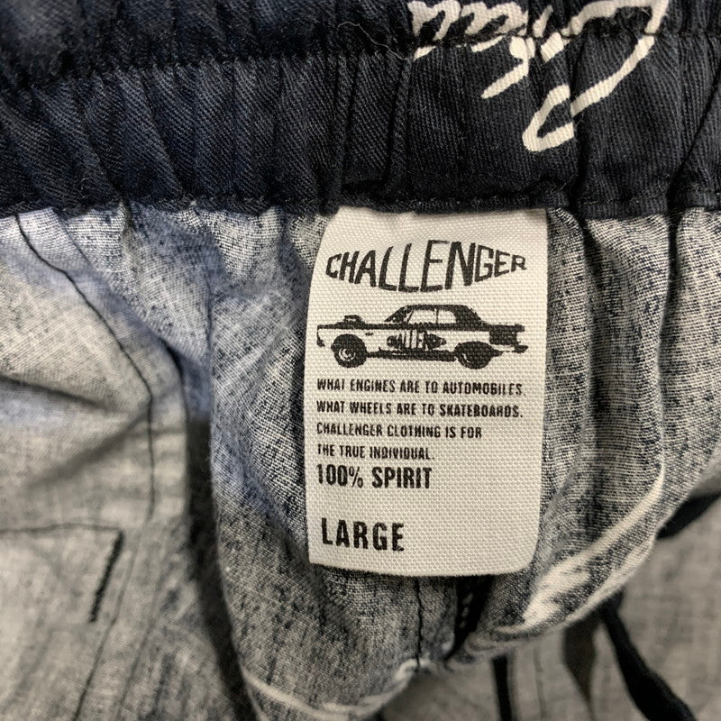 【中古品】【メンズ】 CHALLENGER チャレンジャー CLG-PT 023-004 MULTI SIGNATURE PANTS マルチ シグネチャー パンツ ボトムス 153-261028-kh-12-izu サイズ：L カラー：ブラック 万代Net店
