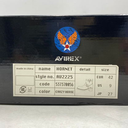 【中古品】【メンズ】 AVIREX アヴィレックス AV2225 HORNET SUEDE ENGINEER BOOTS ホーネット スウェード エンジニア ブーツ シューズ 靴 164-261028-cs-18-izu サイズ：27cm カラー：ブラウン 万代Net店
